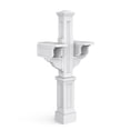 thumbnail image 1 of Pemberly Row Contemporary Double Traditional Plastic Mail Post in White, 1 of 4