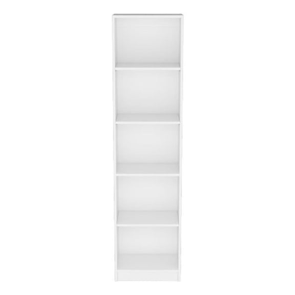 Pemberly Row Contemporary Engineered Wood Bookcase XS in White