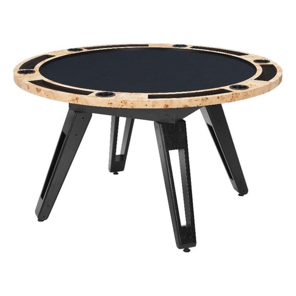 Pemberly Row Contemporary Engineered Wood Burl 2 in 1 Table Natural