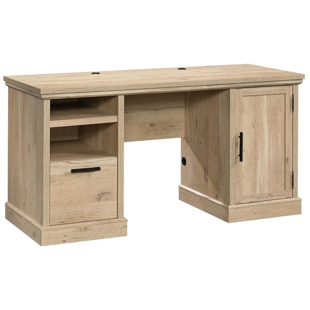 Pemberly Row Contemporary Engineered Wood Computer Desk in Prime Oak ...