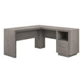 thumbnail image 1 of Pemberly Row Contemporary Engineered Wood L-Desk in Ashen Oak Finish, 1 of 13