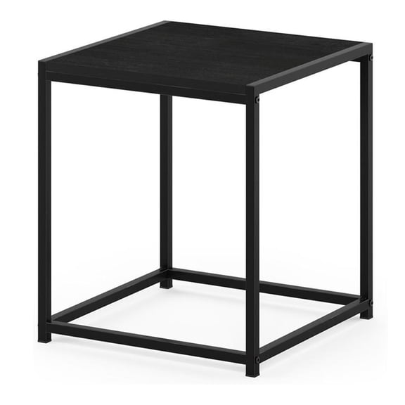 Pemberly Row Contemporary Engineered Wood Living End Table in Americano Black