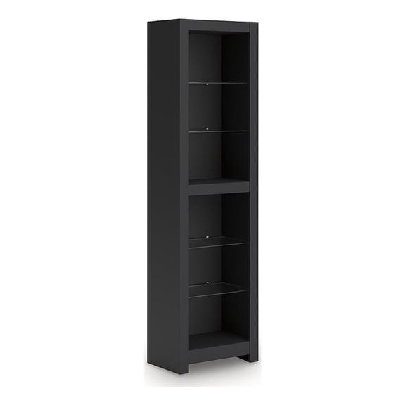 Pemberly Row Contemporary Engineered Wood Pier in Black Finish