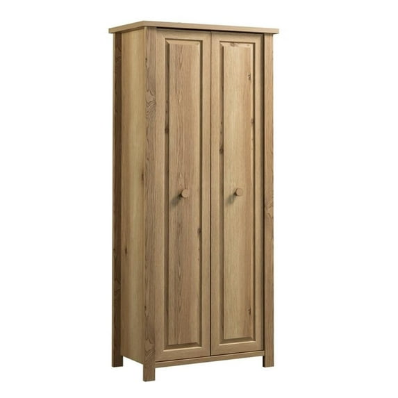 Pemberly Row Contemporary Engineered Wood Storage Cabinet in Timber Oak