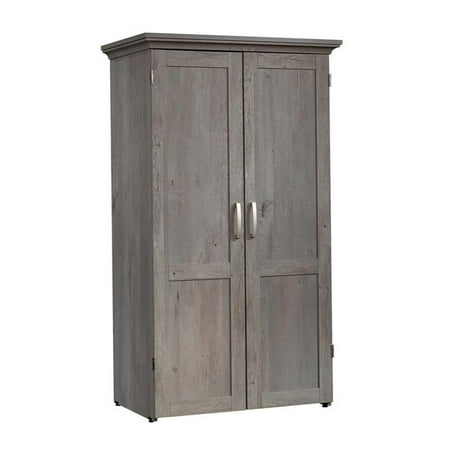 Pemberley Row Engineered Wood Mystic Oak Storage Craft Armoire Rectangular 61.58"H Unassembled