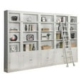 thumbnail image 1 of Pemberly Row Contemporary Engineered Wood White 6 Piece Library Wall Unit, 1 of 7