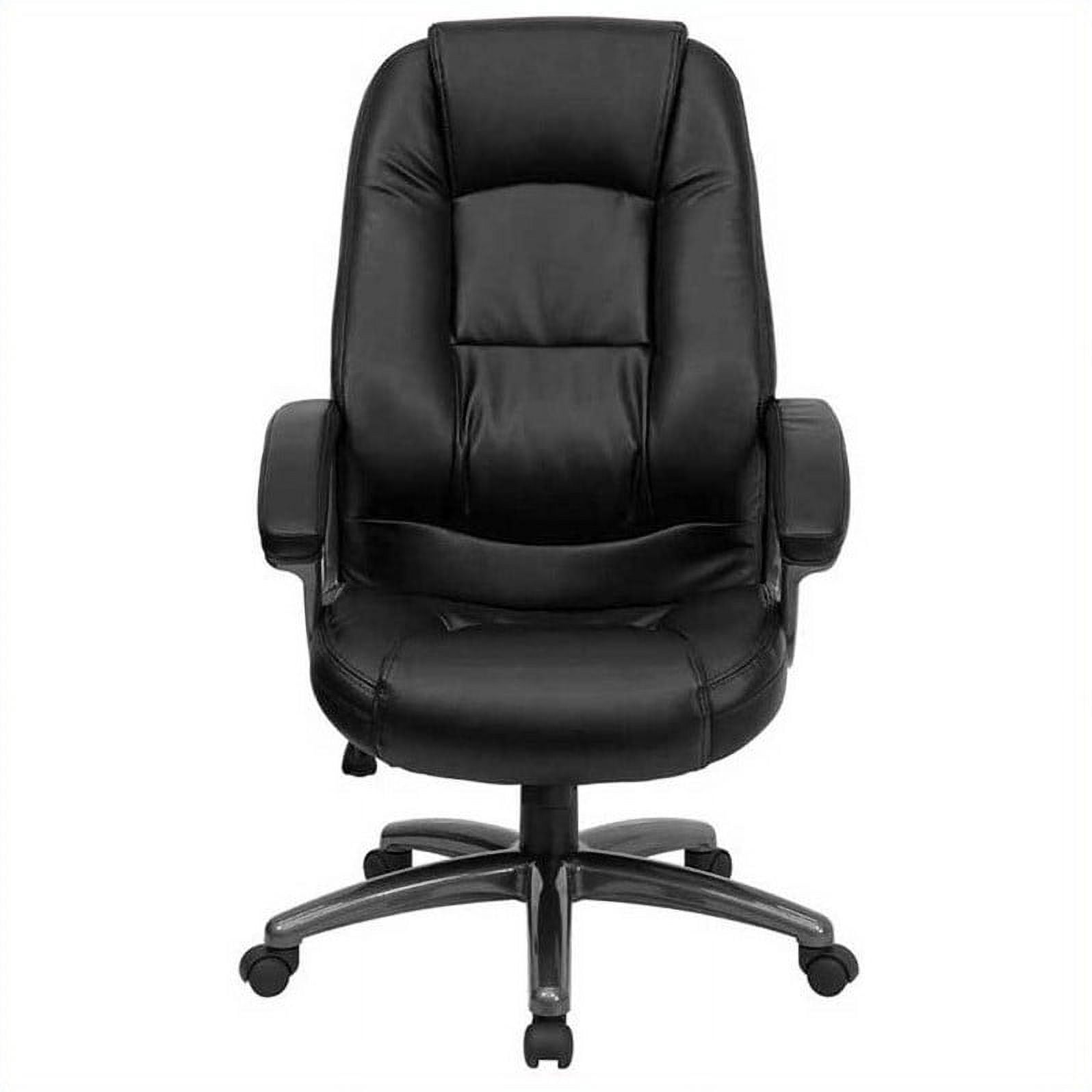 Pemberly Row Contemporary Ergonomically Curved Office Chair in Black ...