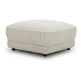 thumbnail image 1 of Pemberly Row Contemporary Fabric Ottoman with Casters in Ivory, 1 of 9