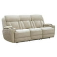thumbnail image 1 of Pemberly Row Contemporary Fabric Power Console Sofa in Fossil Beige, 1 of 6