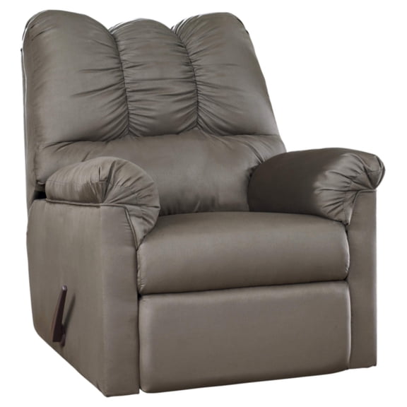 Pemberly Row Contemporary Fabric Rocker Recliner in Cobblestone