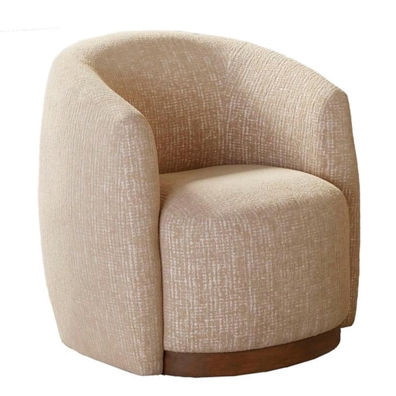 Pemberly Row Contemporary Fabric Sand Dollar Swivel Accent Chair