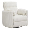 thumbnail image 1 of Pemberly Row Modern Chenille Fabric Swivel Glider Recliner in Ivory, 1 of 8