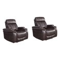 thumbnail image 1 of Pemberly Row Contemporary Fantom Brown Power Recliner Two Pack, 1 of 14
