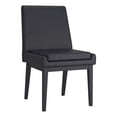 thumbnail image 1 of Pemberly Row Contemporary Faux Leather and Metal Dining Chair Set of 2 Black, 1 of 8