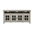 thumbnail image 1 of Pemberly Row Contemporary Glass Entertainment TV Stand in White, 1 of 7