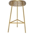 thumbnail image 1 of Pemberly Row Contemporary Gold Metal Counter Stool - 16"W x 16"D x 26.5"H, 1 of 5