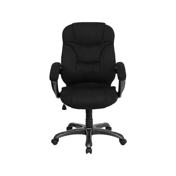 Pemberly Row Contemporary High Back Upholstered Office Chair in Black