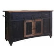 thumbnail image 1 of Pemberly Row Contemporary Kitchen Island in Distressed Black, 1 of 3