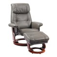 thumbnail image 1 of Pemberly Row Contemporary Leather Swivel Recliner with Storage Ottoman, 1 of 2