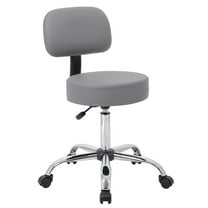 Pemberly Row Contemporary Medical Lab Rolling Stool with Back
