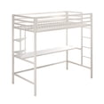 thumbnail image 1 of Pemberly Row Contemporary Metal Twin Loft Bed with Desk in Blue, 1 of 7