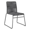 thumbnail image 1 of Pemberly Row Contemporary Metal Upholstered Dining Chairs in Charcoal (Set of 2), 1 of 7