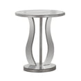 thumbnail image 1 of Pemberly Row Contemporary Metal and Glass End Table in Silver, 1 of 4