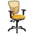 thumbnail image 1 of Pemberly Row Contemporary Mid Back Mesh Swivel Office Chair in Yellow, 1 of 5