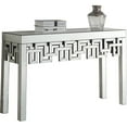 thumbnail image 1 of Pemberley Row Glass Mirrored Console Table Rectangular Geometric Design 48"W Unassembled, 1 of 3
