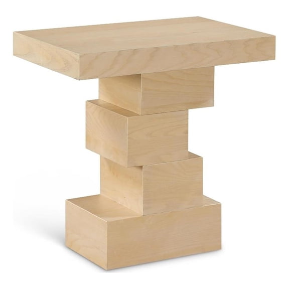 Pemberly Row Contemporary Natural End Table - 24"W x 16"D x 24"H