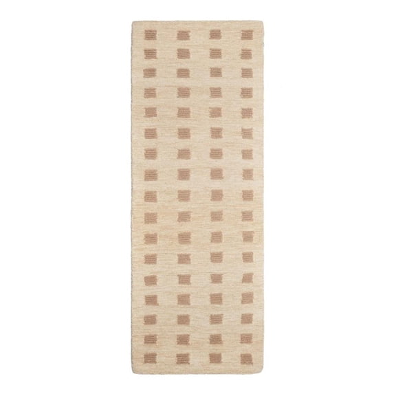 Pemberly Row Contemporary Natural Hand-Tufted 2'6" x 8' Runner Rug