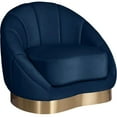 thumbnail image 1 of Pemberly Row Contemporary Navy Velvet Chair with Sturdy Stainless Steel Base, 1 of 5