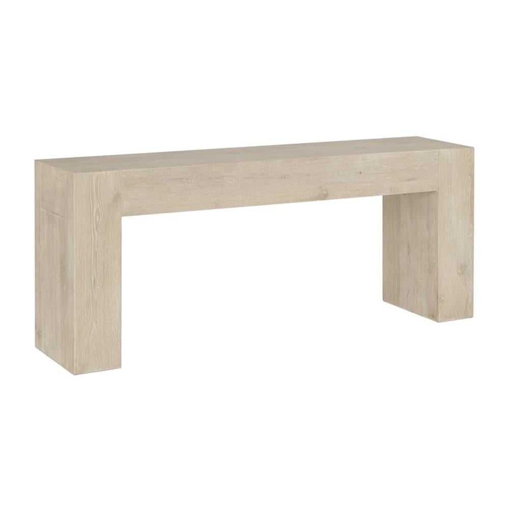 Pemberley Row Oak Wood Meadow White Console Table Rectangular 72 ...