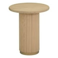 thumbnail image 1 of Pemberly Row Contemporary Oak Wood Round Entry Table in Natural, 1 of 7