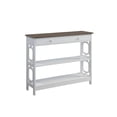 thumbnail image 1 of Pemberly Row Contemporary One-Drawer Console Table in Espresso and White Wood, 1 of 5