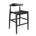 thumbnail image 1 of Pemberly Row Contemporary Papercord Counter Height Stool in Black, 1 of 4