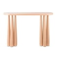 thumbnail image 1 of Pemberly Row Contemporary Peach Rose Steel Glossy Console Table, 1 of 7