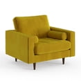 thumbnail image 1 of Pemberly Row Contemporary Performance Velvet Arm Chair in Gold, 1 of 4