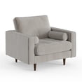 thumbnail image 1 of Pemberly Row Contemporary Performance Velvet Arm Chair in Silver, 1 of 4