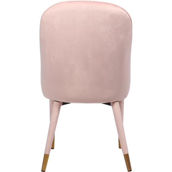 Pemberly Row Contemporary Pink Velvet Dining Chair (Set of 2)