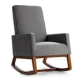 thumbnail image 1 of Pemberly Row Contemporary Plywood and Fabric Upholstered Rocking Chair in Gray, 1 of 9
