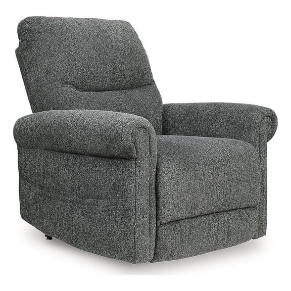 Pemberly Row Contemporary Polyester Black Power Lift Recliner