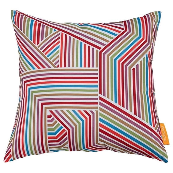 Pemberly Row Contemporary Polyester Fabric Throw Pillow in Tapestry