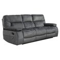 thumbnail image 1 of Pemberly Row Contemporary Polyester Manual Triple Reclining Sofa in Gray, 1 of 11