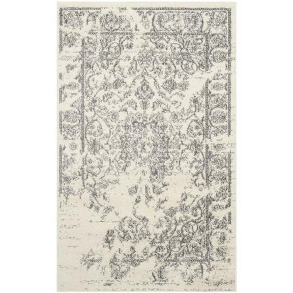 Pemberly Row Contemporary Polypropylene Ivory Area Rug - 4' x 6'