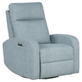 thumbnail image 1 of Pemberly Row Contemporary Power Fabric Swivel Glider Recliner in Blue, 1 of 7