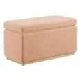 thumbnail image 1 of Pemberly Row Contemporary Rectangle Sherpa Storage Ottoman in Tan, 1 of 17
