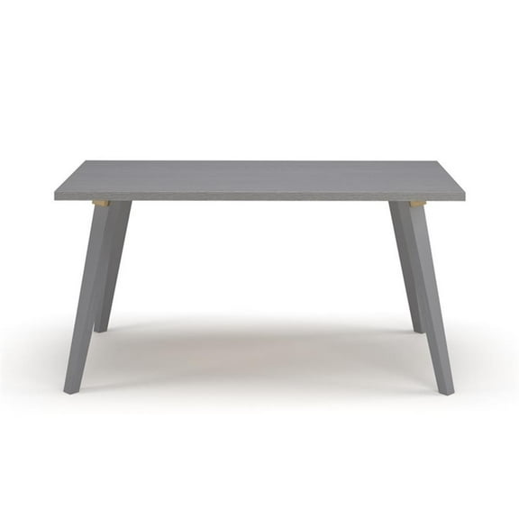 Pemberly Row Contemporary Rectangular Grey Dining Table in Gray
