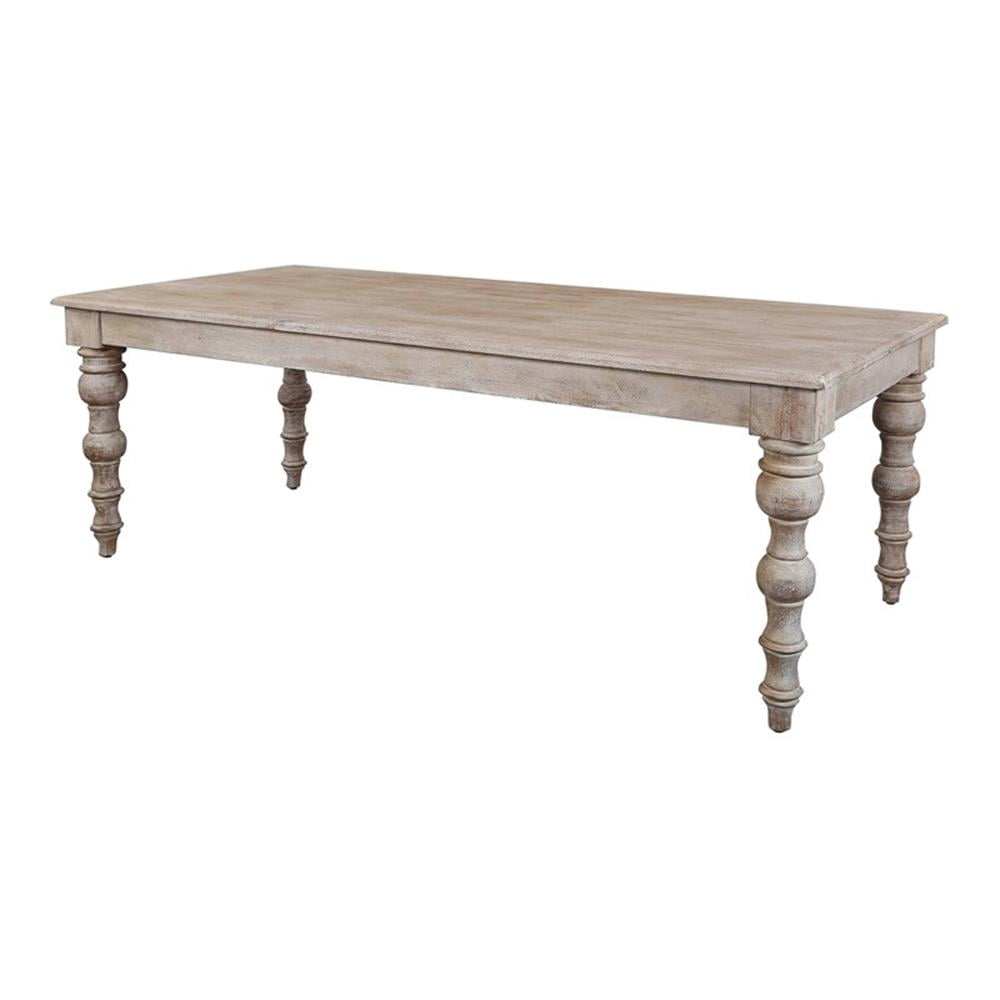 Pemberly Row Contemporary Rectangular Wood Dining Table in Off White ...