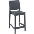thumbnail image 1 of Pemberly Row Contemporary Resin 25.6" Counter Stool in Dark Gray, 1 of 8